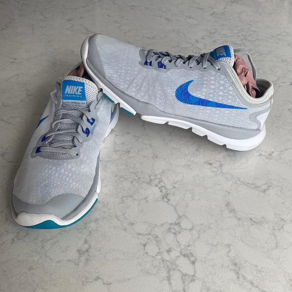 Nike Gray and Blue Athletic Shoes - Picture 1 of 10